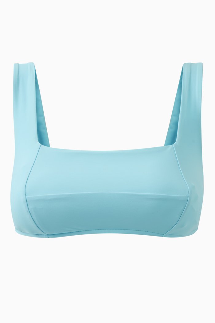

Lola Bikini Top in in Sculpteur® Fabric, Blue
