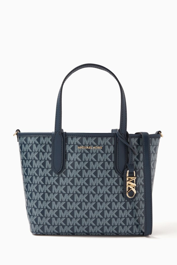

Extra-small Eliza Tote Bag in Logo Canvas, Blue