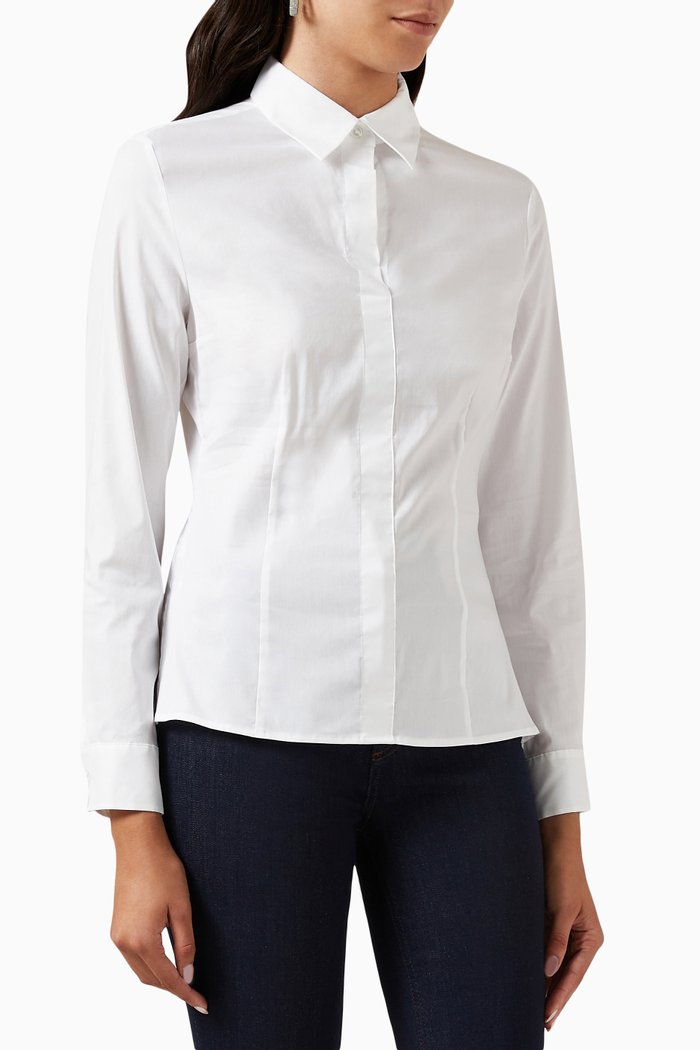 

Bashinah Shirt in Cotton-blend, White