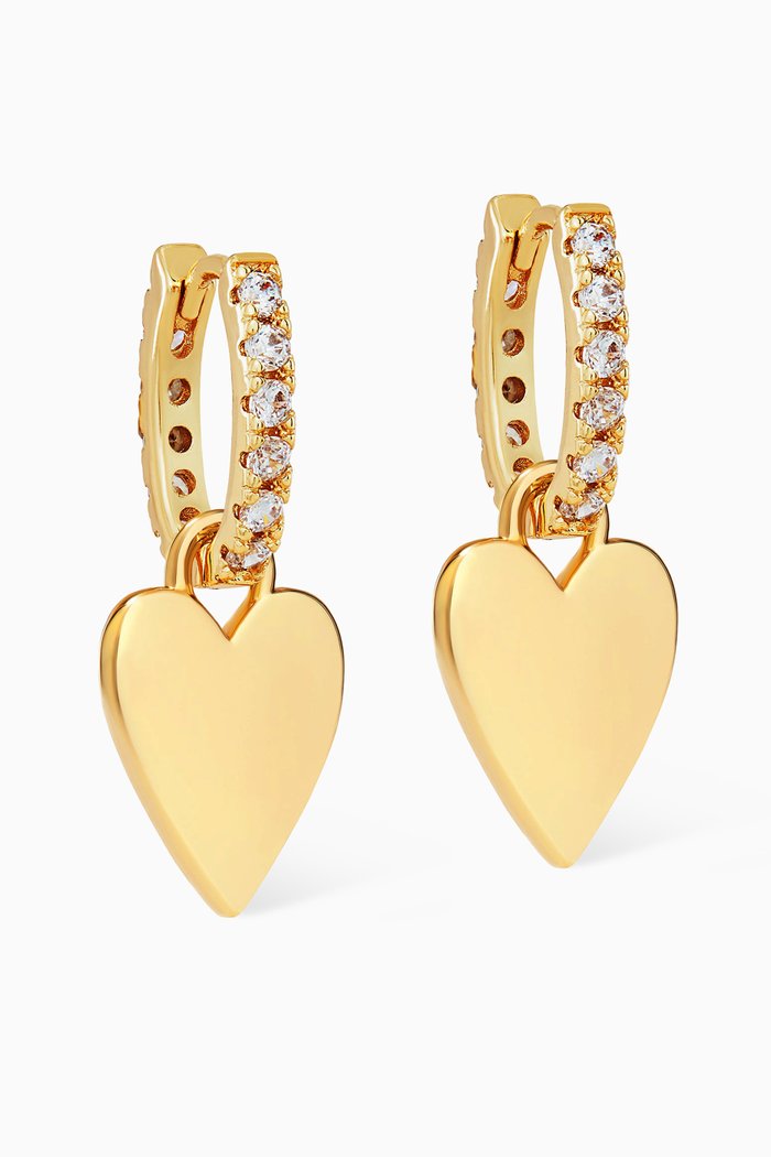 

Love Drop Earrings in 18kt Recycled Gold-plated Brass