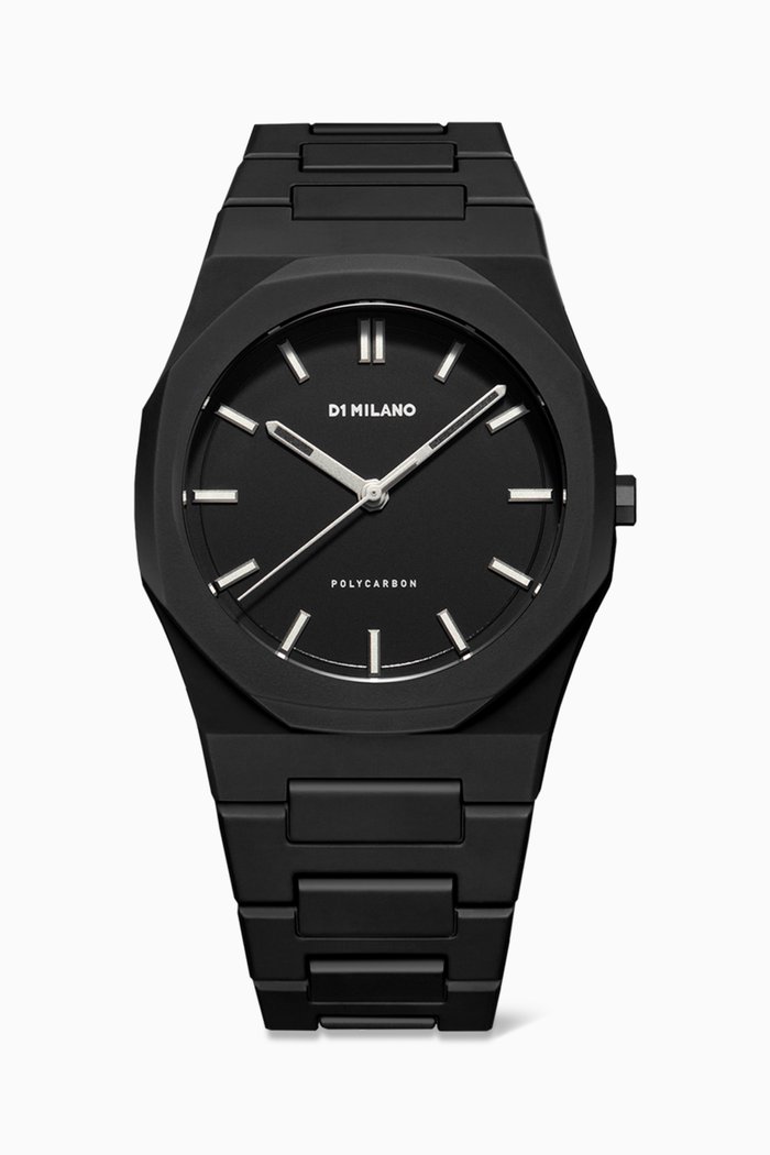 

Polycarbon Quartz Stainless Steel Watch, 40.5mm, Black