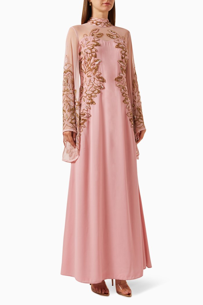 

Embellished Maxi Dress, Pink