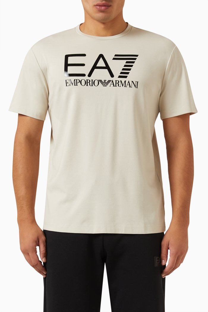 

EA7 Logo Series T-shirt in Cotton-jersey, Green