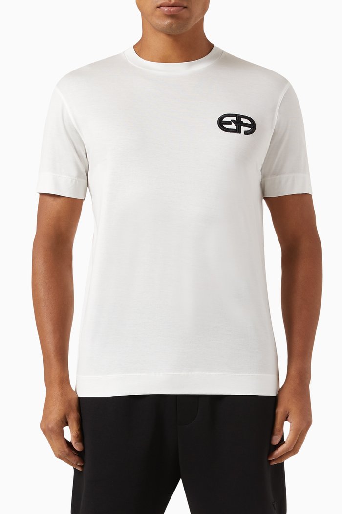 

Logo T-shirt in Cotton Jersey, White