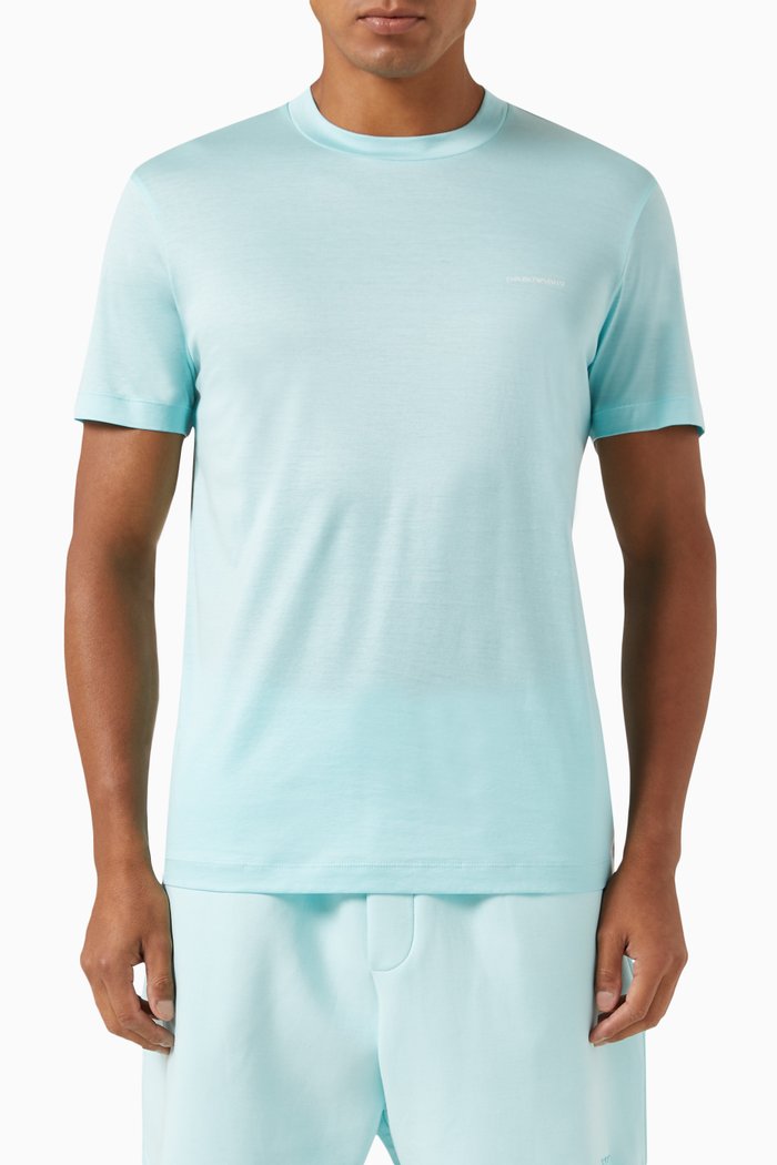 

Logo T-shirt in Cotton Jersey, Blue