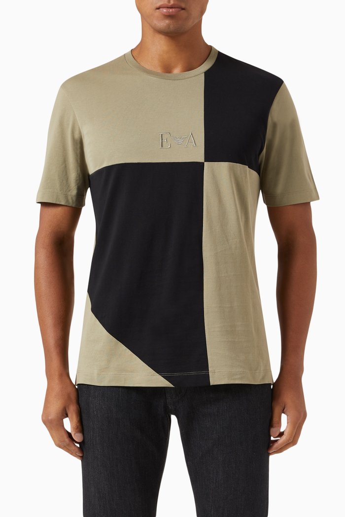 

Printed T-shirt in Cotton Jersey, Green