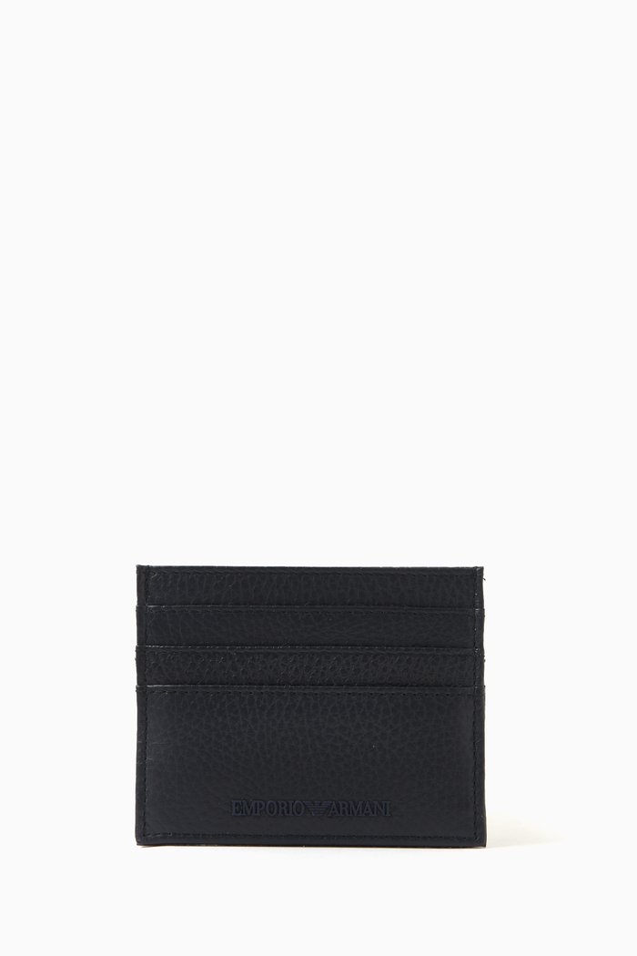 

Card Holder in Tumbled Leather, Blue
