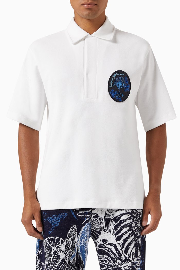 

Polo Shirt in Cotton Terry, White