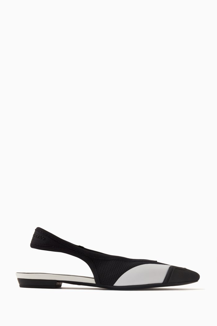 

Madi Slingback Ballet Flats in Fabric, Black