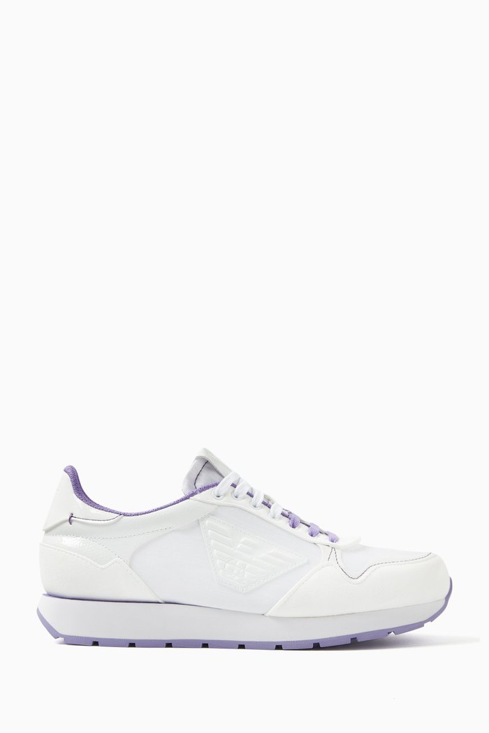 

Ally Low-top Sneakers in Suede & Leather, White