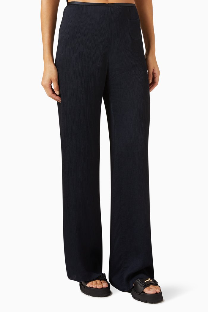 

Wide-leg Trousers in Crepe, Blue