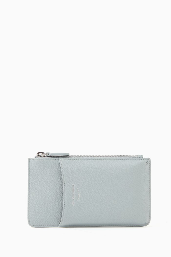 

MyEA Phone Card Case in Deer-print Leather, Blue