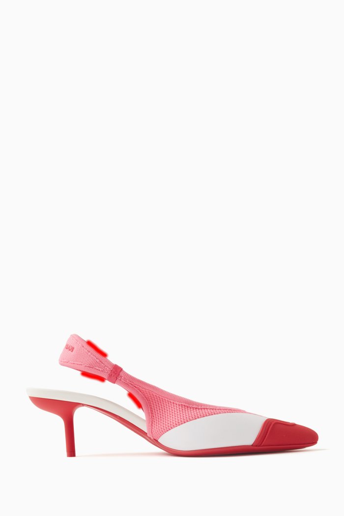 Madi Slingback Mules in Fabric, Pink