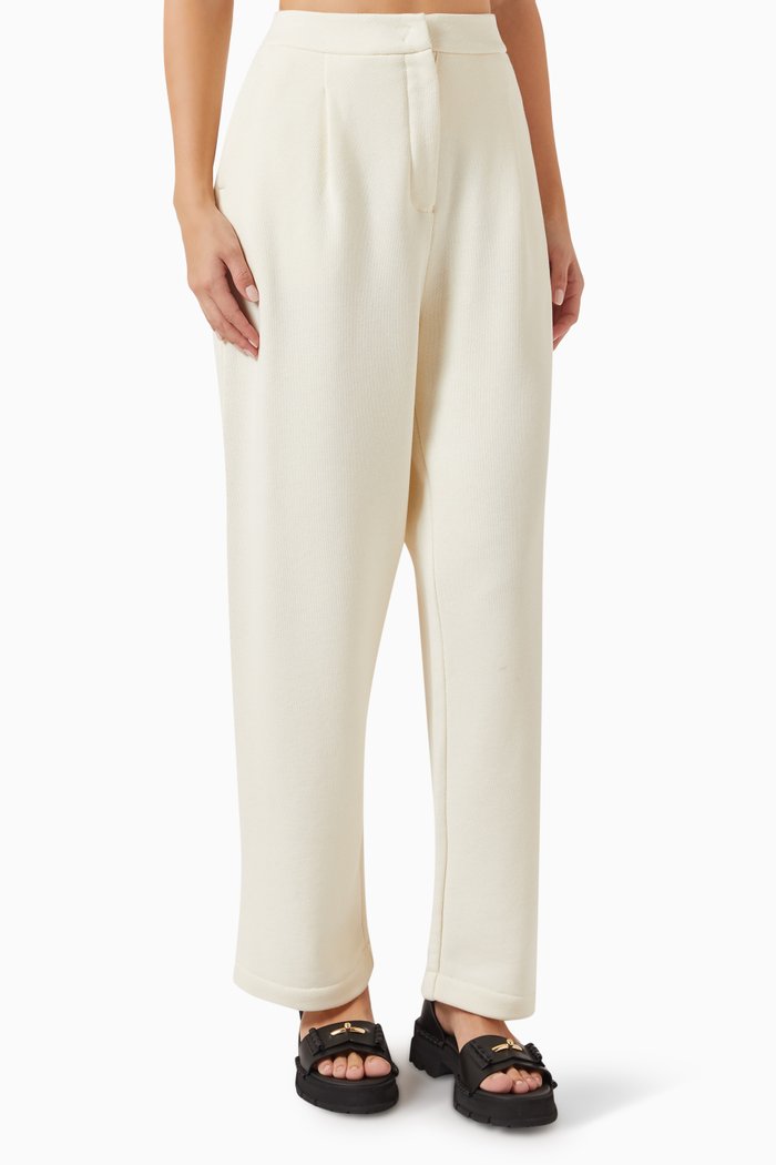 High-rise Pants, White