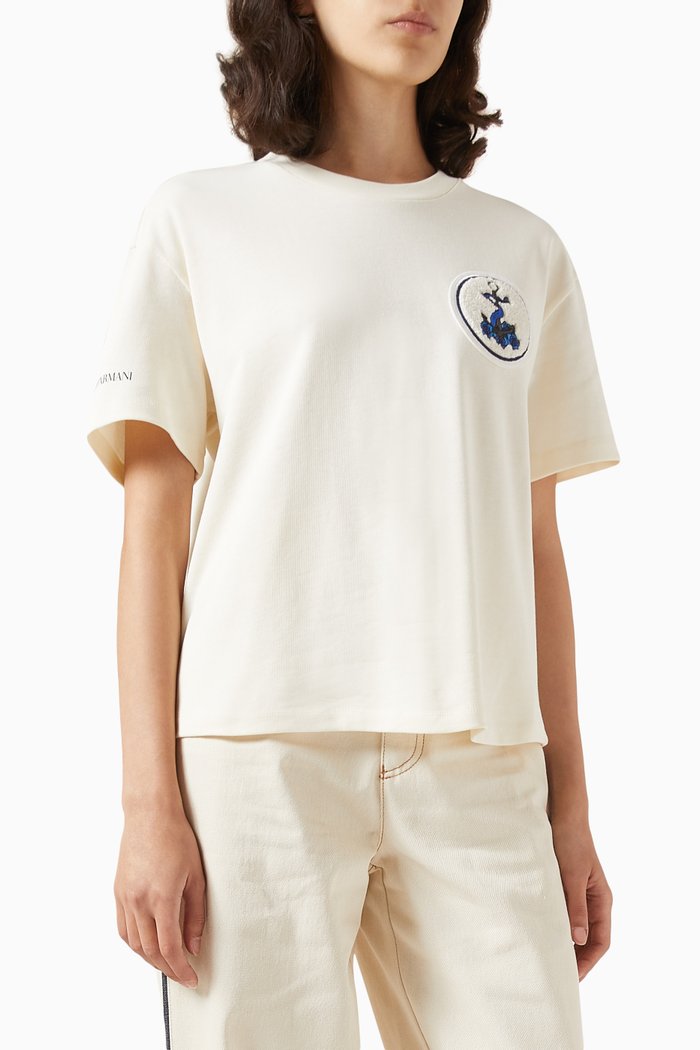

Anchor Patch Sustainable Capsule T-shirt in Cotton, White
