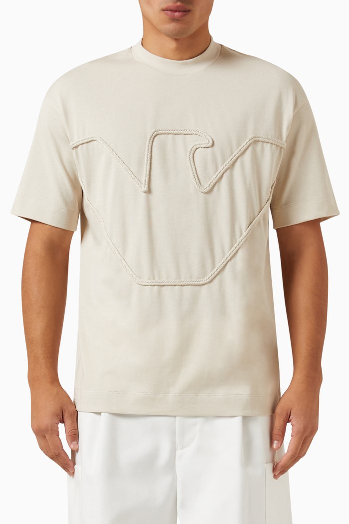 

Eagle Logo T-shirt in Cotton Jersey, Neutral