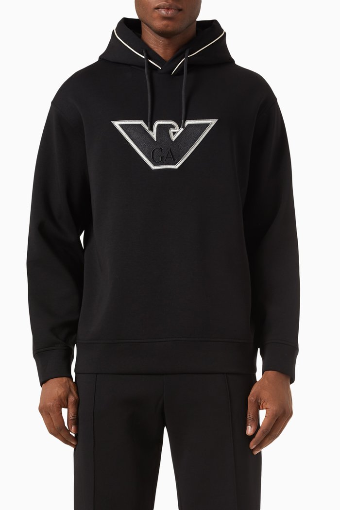 

Logo Hoodie in Fleece, Black