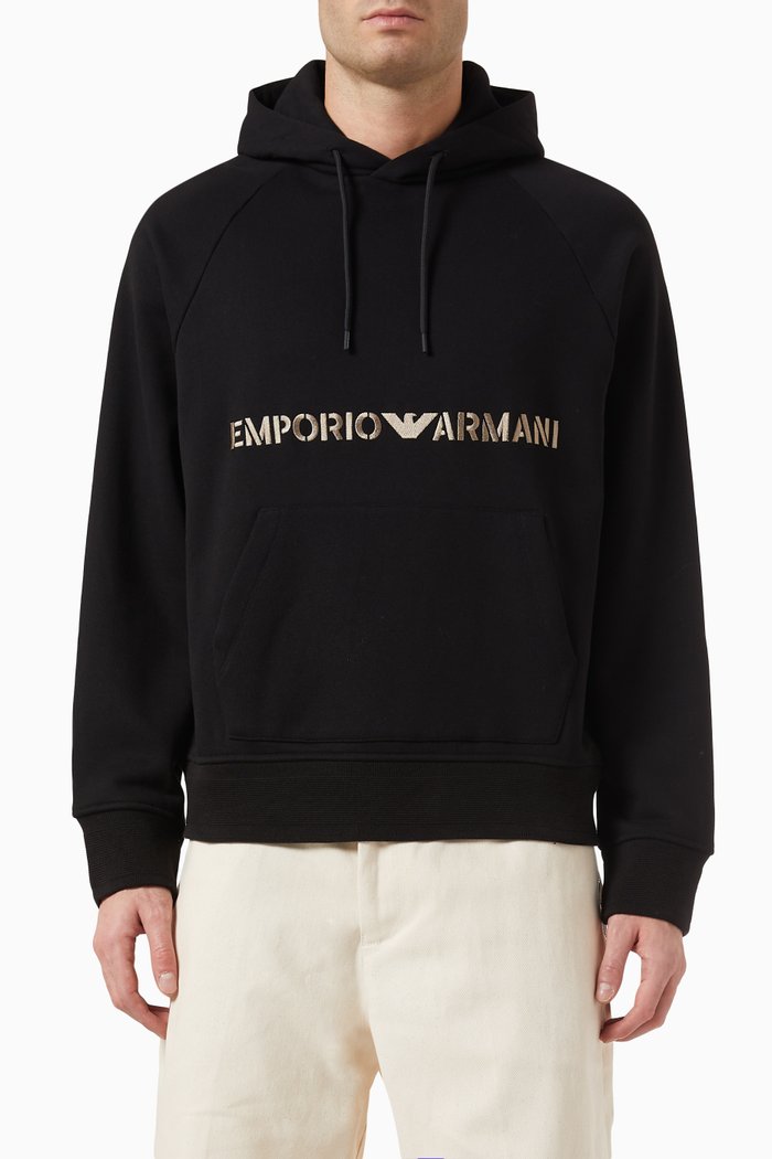 

Logo Hoodie in Fleece, Black
