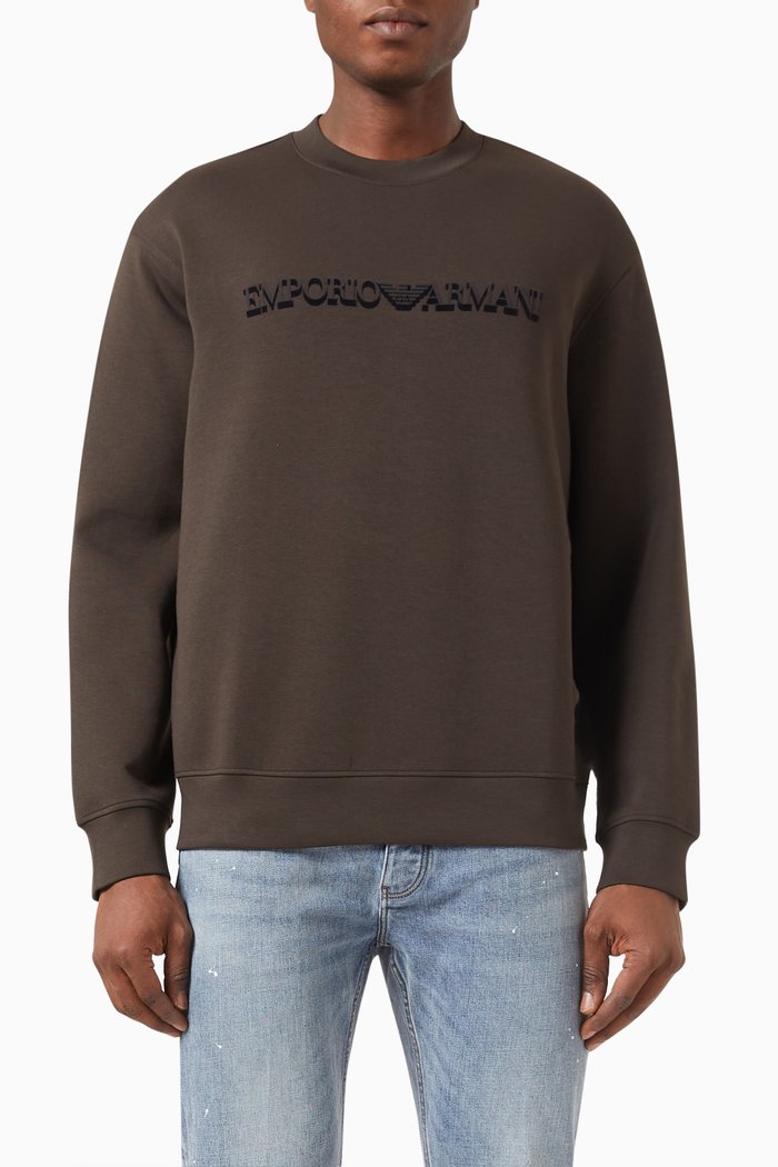 

Eagle Logo Sweatshirt in Jersey, Green