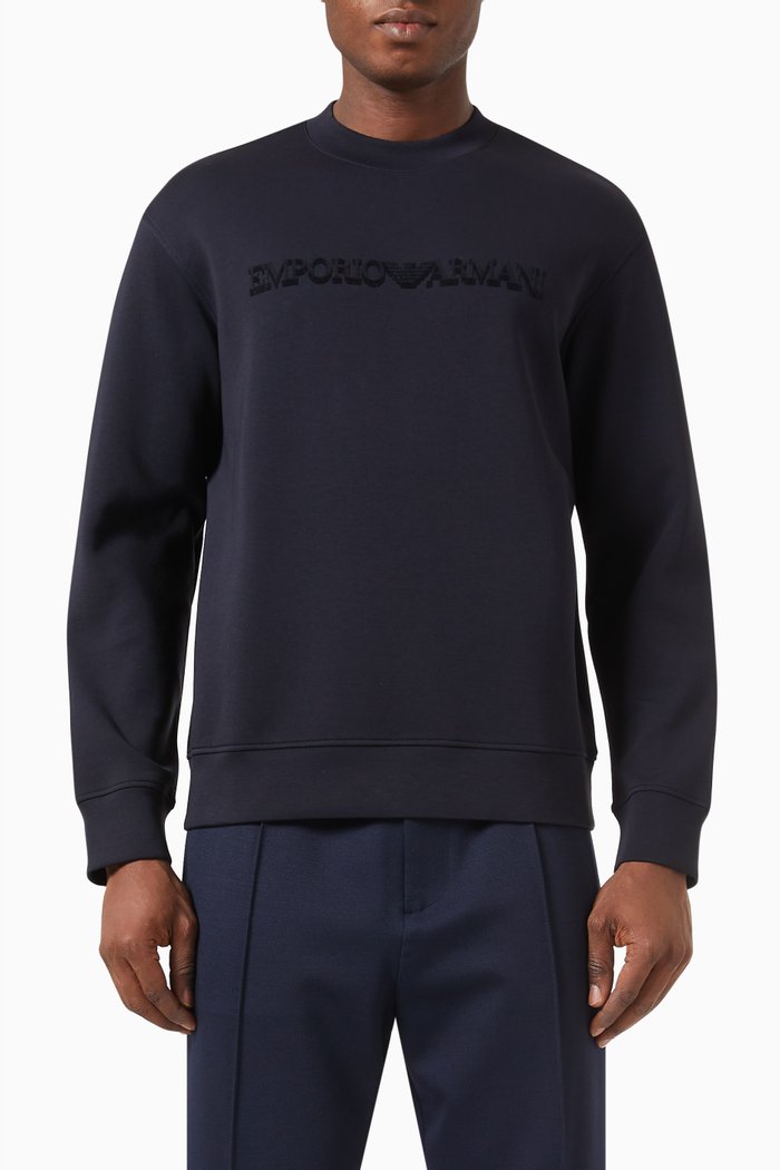 

Eagle Logo Sweatshirt in Jersey, Blue