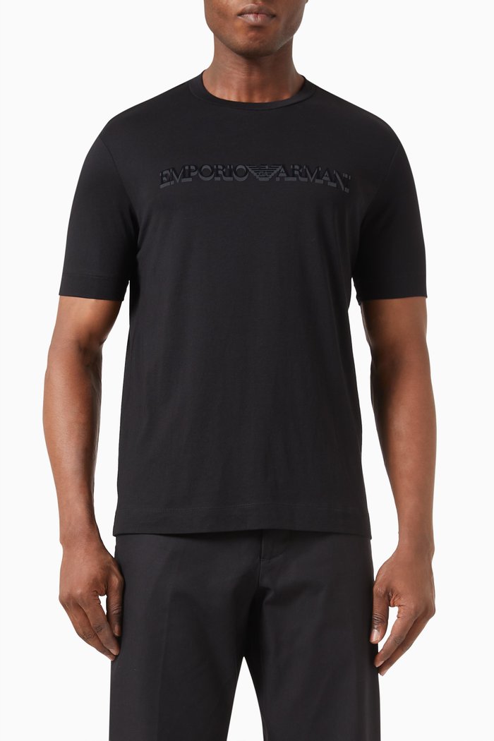 

EA Logo T-shirt in Jersey, Black