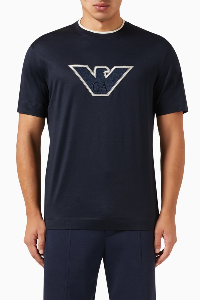 

Logo T-shirt in Cotton Jersey, Blue