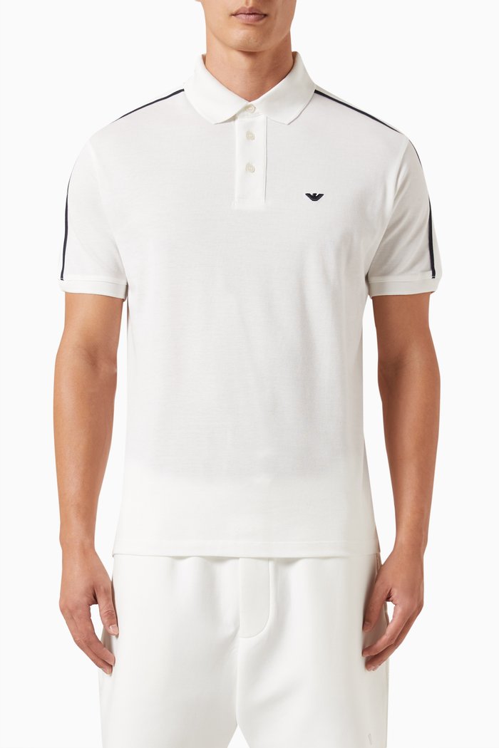 

Polo Shirt in Cotton Piqué, White