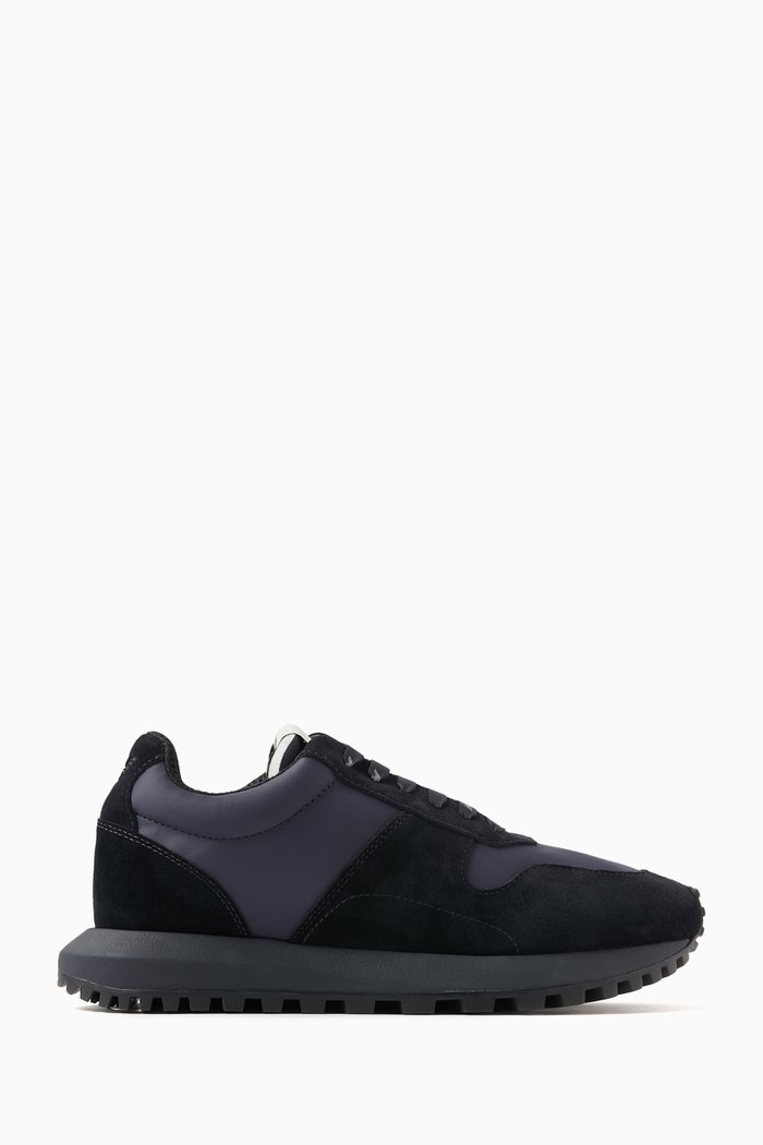 

Sustainable Capsule Sneakers in Nylon & Suede, Blue