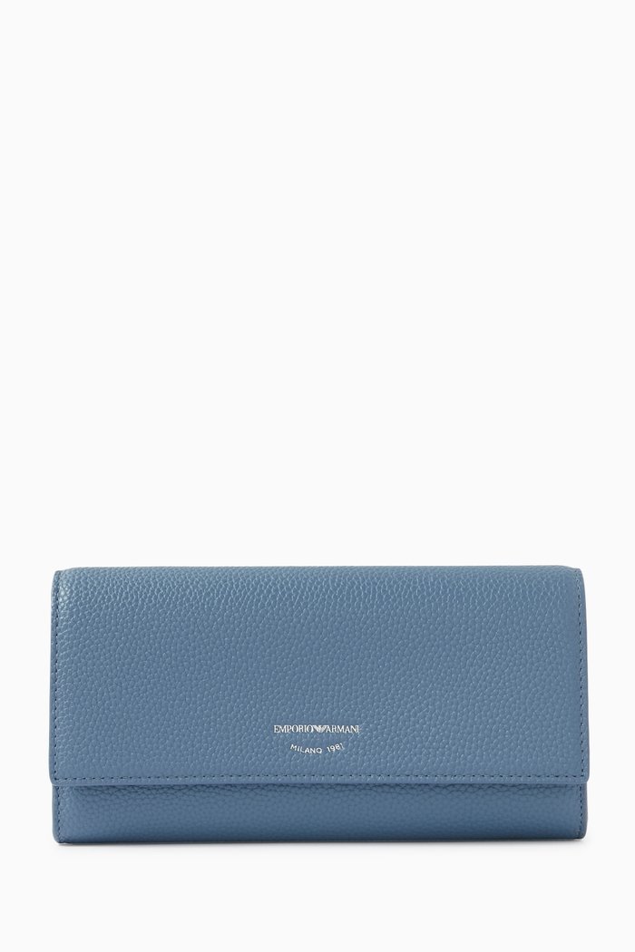 

Continental Wallet in Eco Leather, Blue