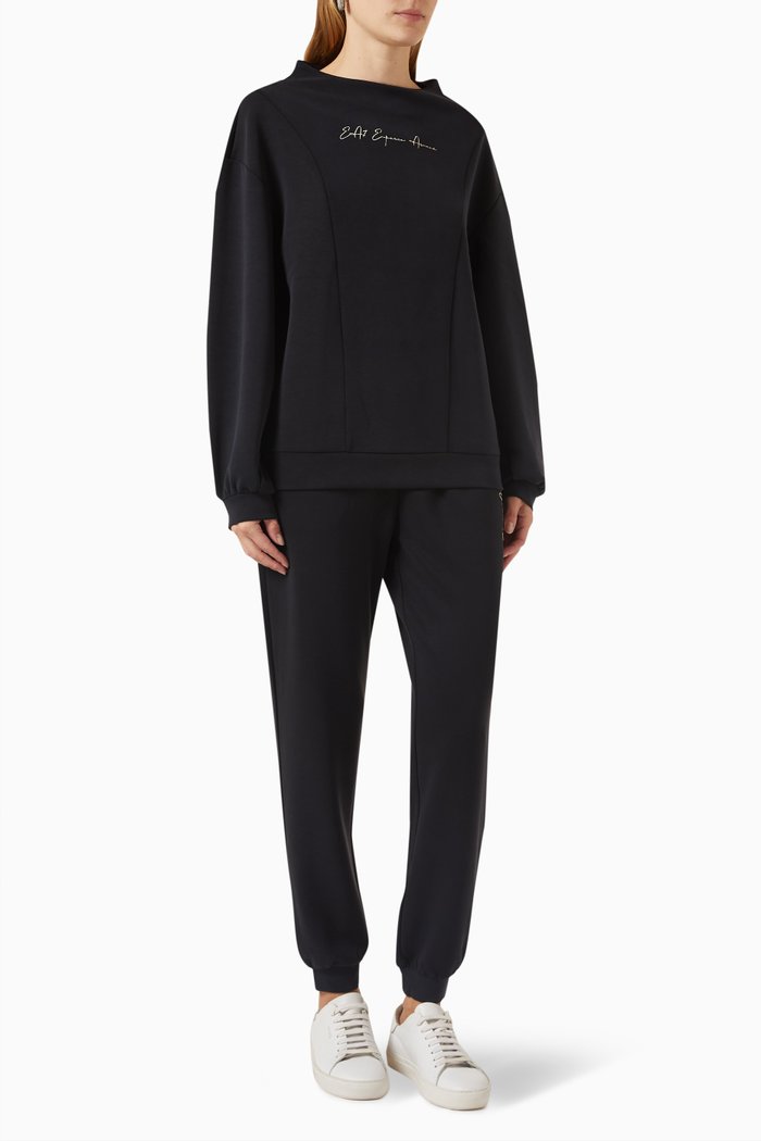 

EA7 Logo Tracksuit Set, Black
