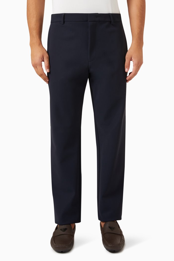 

Logo Pants in Cotton-Blend, Blue