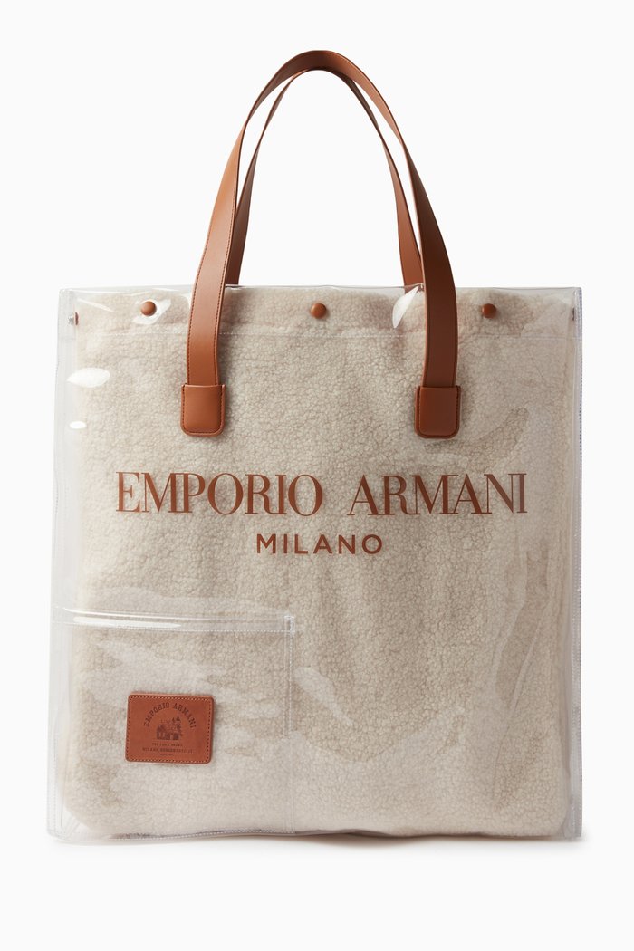 Logo Tote Bag in PVC, Neutral