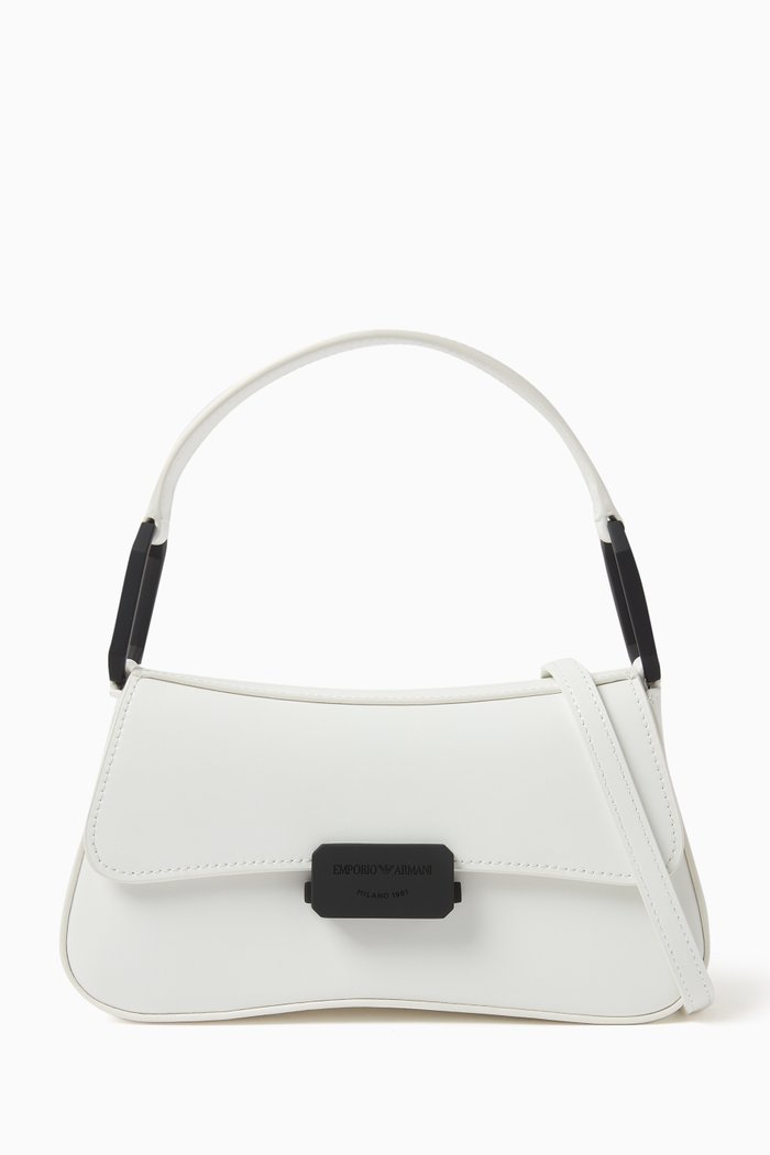 

Shoulder Bag in Leather, White