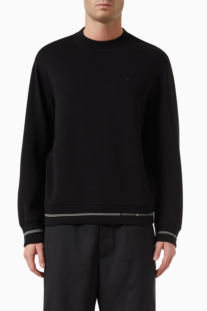 

Logo Sweatshirt in Fleece, Black