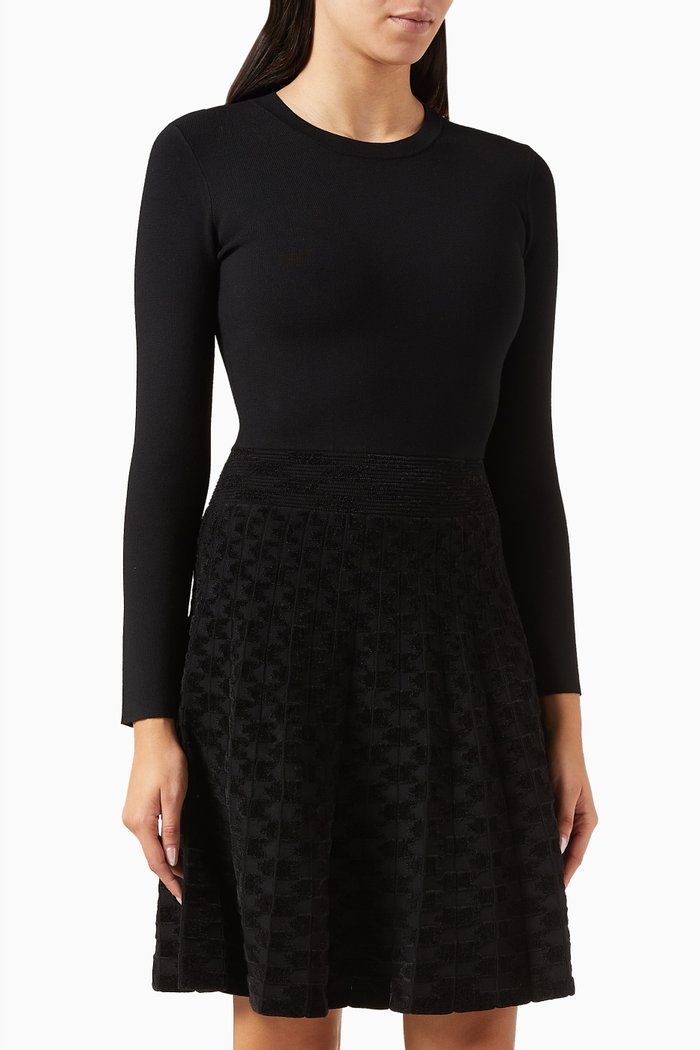 

Mini Dress in Jacquard, Black