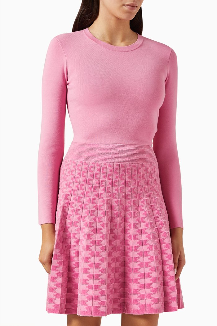 

Mini Dress in Jacquard, Pink