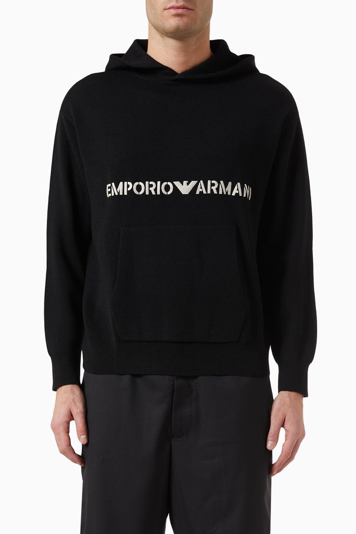 

Logo Hoodie in Fleece, Black