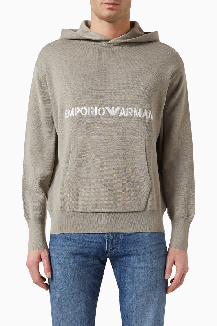 

Logo Hoodie in Fleece, Grey