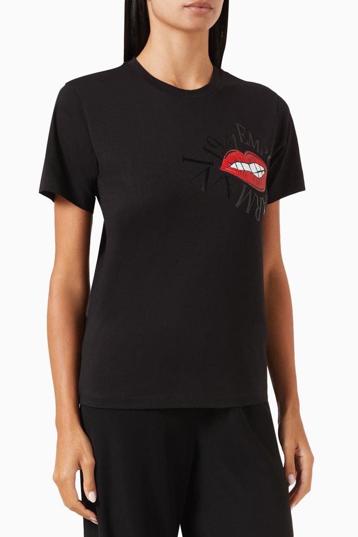 

Logo-print T-shirt in Cotton-jersey, Black