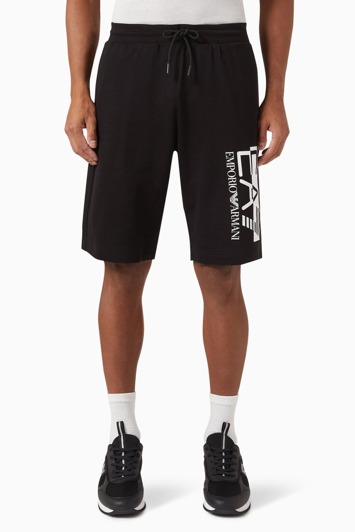 

EA7 Bermuda Shorts in Cotton, Black