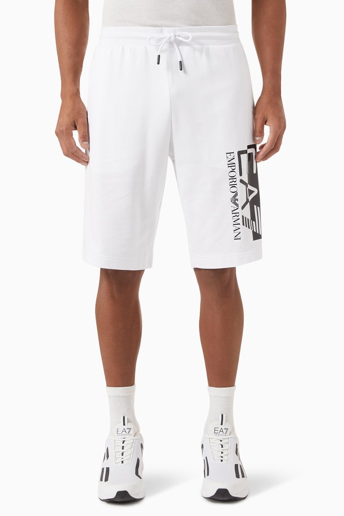 

EA7 Bermuda Shorts in Cotton, White