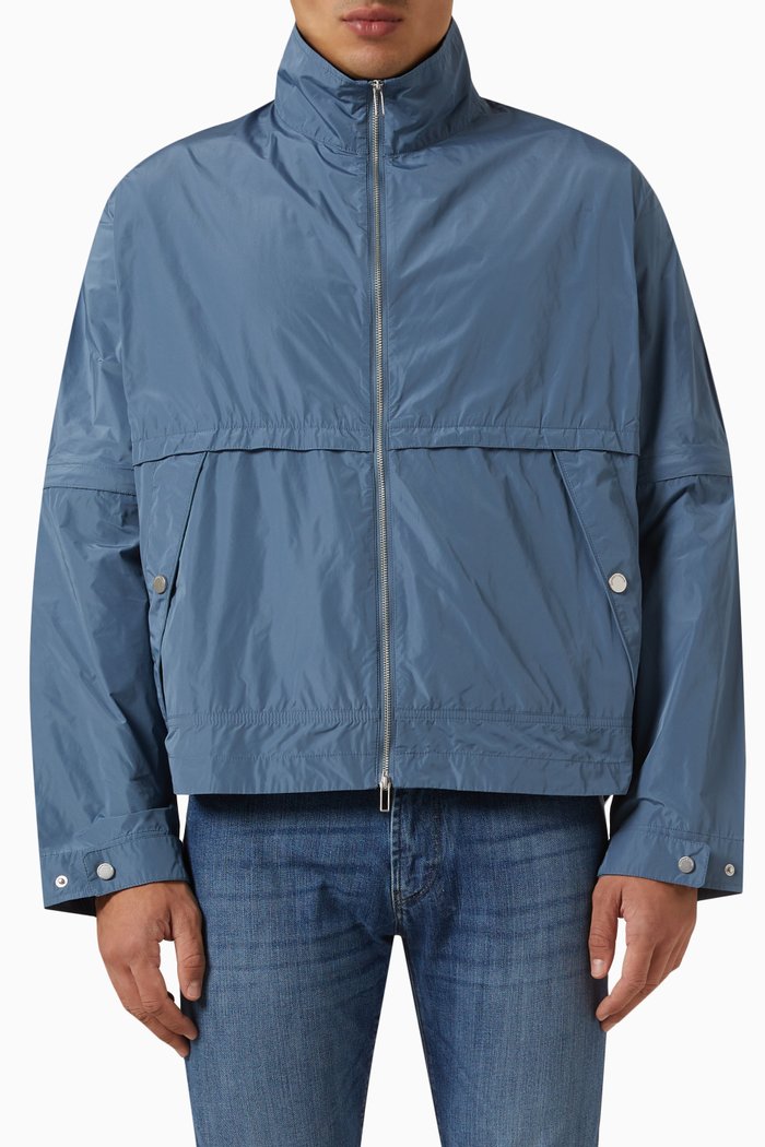 

Full-zip Blouson in Nylon, Blue