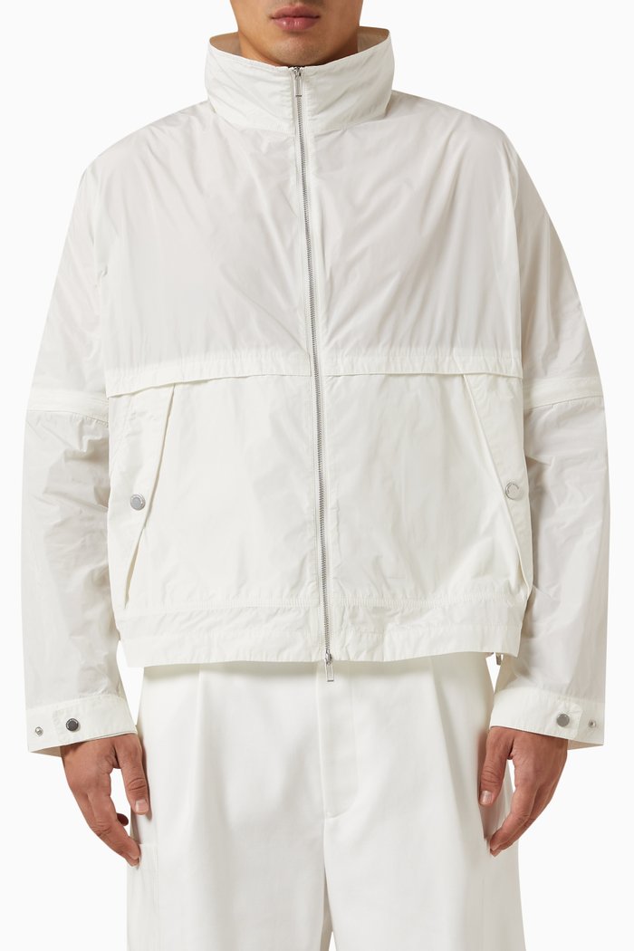 

Full-zip Blouson in Nylon, White