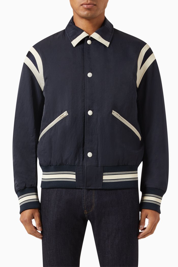 

Bomber Jacket in Nylon, Blue
