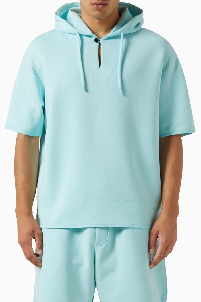 

Hooded Sweatshirt in Jersey, Blue