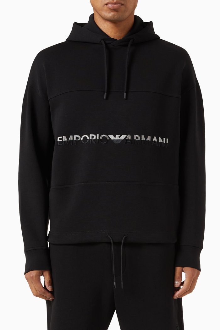 

Logo Hoodie in Fleece, Black
