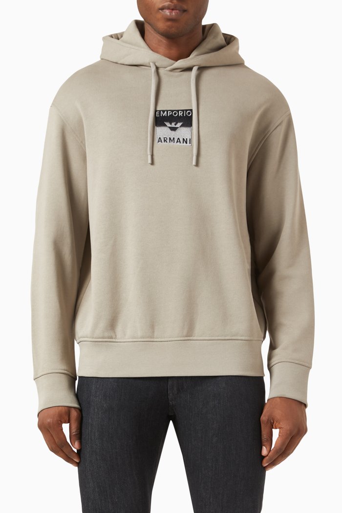 

Micro EA Text Sweatshirt in Cotton-jersey, Neutral