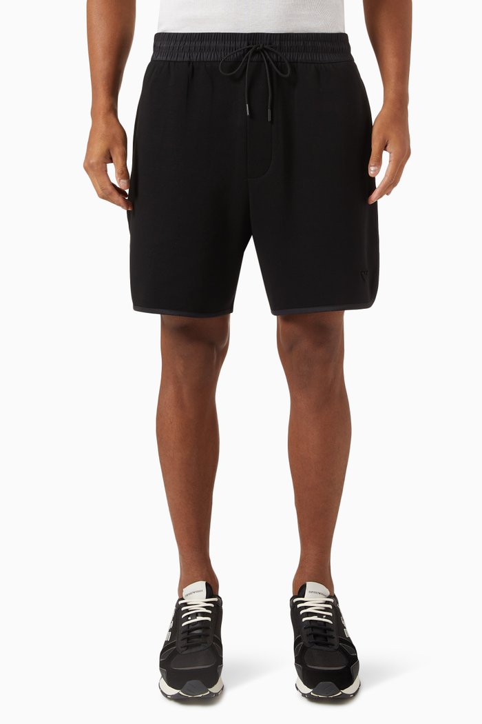 

Bermuda Shorts in Cotton Jersey, Black