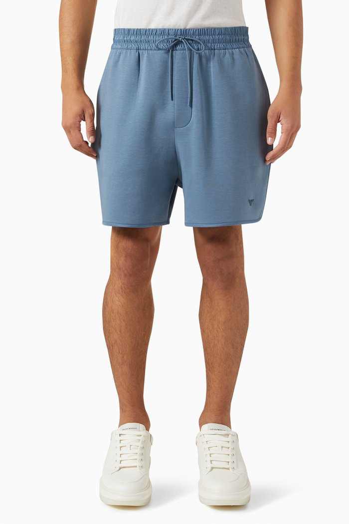 

Bermuda Shorts in Cotton Jersey, Blue