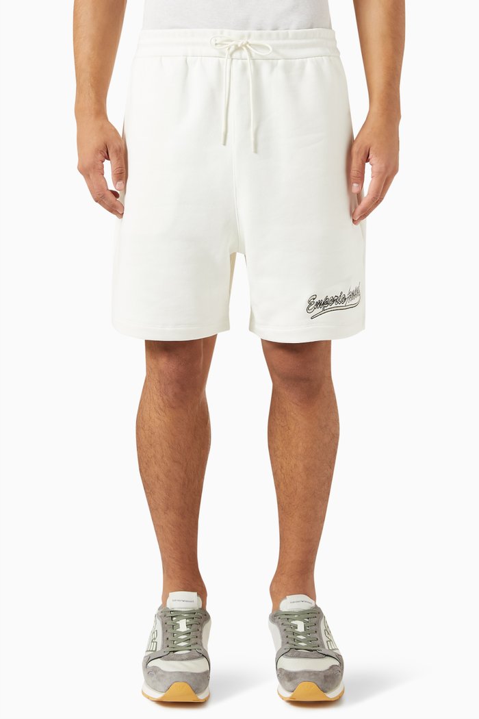 

Logo Shorts in Cotton, White